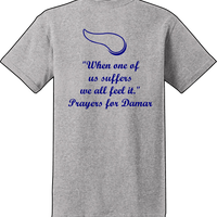 #3 - Prayers for Damar - Central Catholic Football - Gray shirt Sm-5XL
